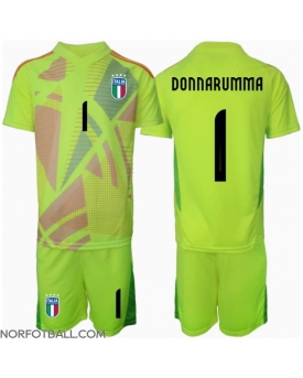 Billige Fotballdrakt Italia Gianluigi Donnarumma #1 Keeper Replika Hjemmedraktsett Barn EM 2024 Kortermet (med bukser)